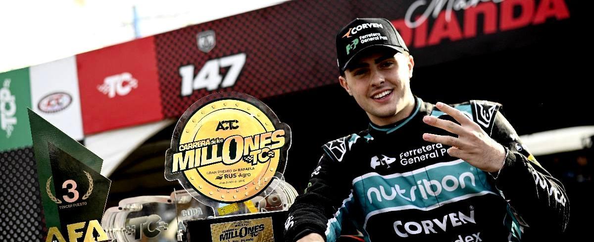 Dianda y su primer podio en el TC 